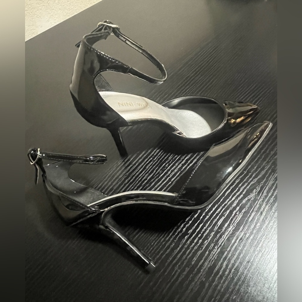 Nine West Black Heels with Ankle Strap - Picture 2 of 4